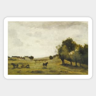 View near Epernon by Jean-Baptiste-Camille Corot Sticker